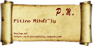 Pitino Mihály névjegykártya