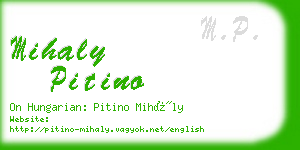 mihaly pitino business card